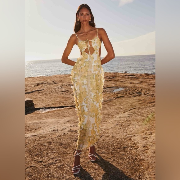 Peppermayo
Sunset Kisses Ruffle Maxi Dress - Daffodil - Picture 3 of 8